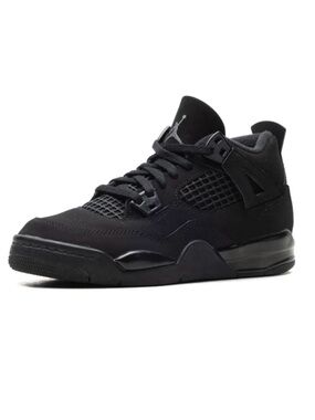 Jordan Black Retro 4 Mid-Top Sneaker